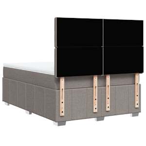 Box spring postel s matrací taupe 160x200 cm textil - obrázek 8