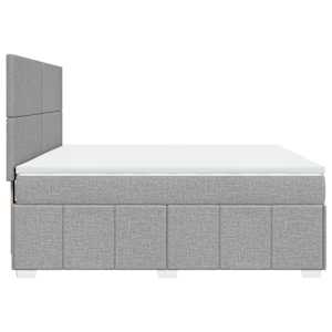 Box spring postel s matrací světle šedá 180 x 200 cm textil - obrázek 7