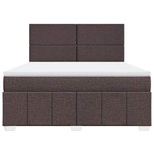 Box spring postel s matrací tmavě hnědá 180x200 cm textil - obrázek 6