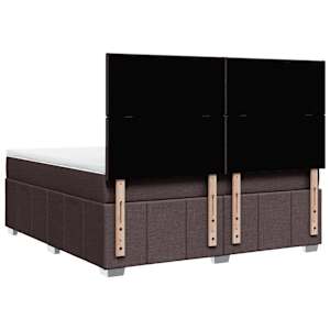 Box spring postel s matrací tmavě hnědá 180x200 cm textil - obrázek 8
