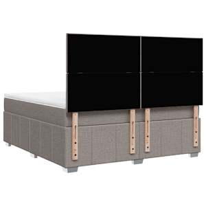 Box spring postel s matrací taupe 180x200 cm textil - obrázek 8