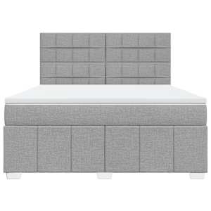 Box spring postel s matrací světle šedá 180 x 200 cm textil - obrázek 6