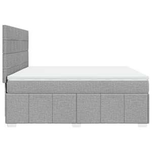 Box spring postel s matrací světle šedá 180 x 200 cm textil - obrázek 7