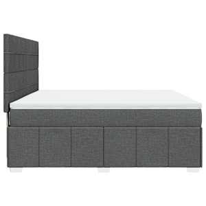 Box spring postel s matrací tmavě šedá 180x200 cm textil - obrázek 7