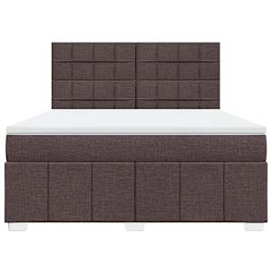 Box spring postel s matrací tmavě hnědá 180x200 cm textil - obrázek 6