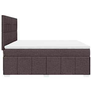 Box spring postel s matrací tmavě hnědá 180x200 cm textil - obrázek 7