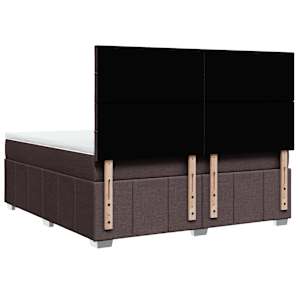Box spring postel s matrací tmavě hnědá 180x200 cm textil - obrázek 8