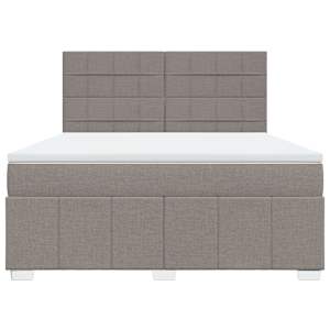 Box spring postel s matrací taupe 180x200 cm textil - obrázek 6