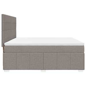 Box spring postel s matrací taupe 180x200 cm textil - obrázek 7