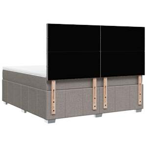 Box spring postel s matrací taupe 180x200 cm textil - obrázek 8
