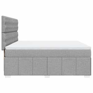 Box spring postel s matrací světle šedá 180 x 200 cm textil - obrázek 7