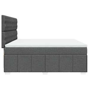Box spring postel s matrací tmavě šedá 180x200 cm textil - obrázek 7