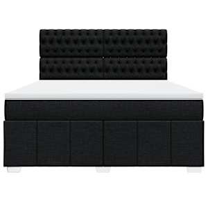 Box spring postel s matrací černá 180x200 cm textil - obrázek 6