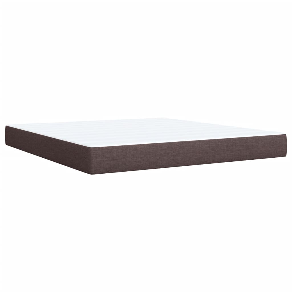 Box spring postel s matrací tmavě hnědá 180x200 cm textil - obrázek 11