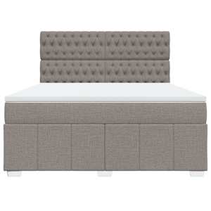Box spring postel s matrací taupe 180x200 cm textil - obrázek 6
