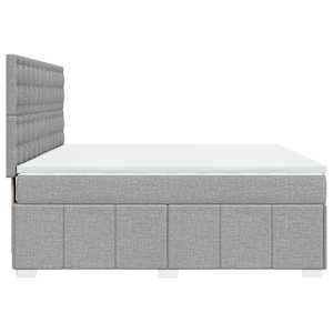 Box spring postel s matrací světle šedá 180 x 200 cm textil - obrázek 7