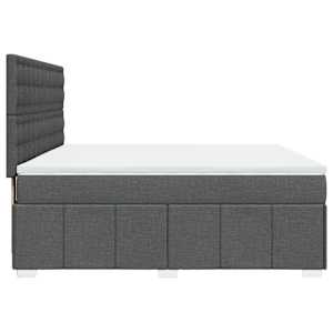 Box spring postel s matrací tmavě šedá 180x200 cm textil - obrázek 7