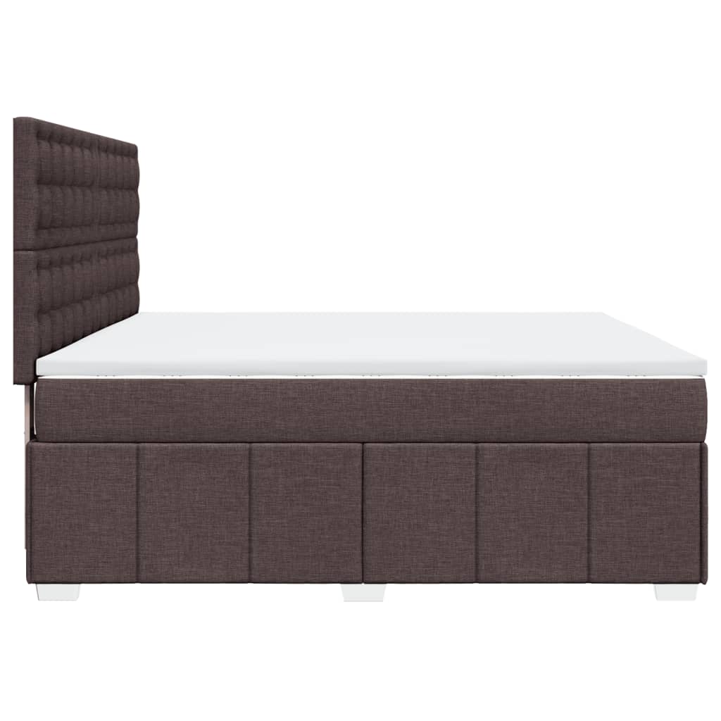 Box spring postel s matrací tmavě hnědá 180x200 cm textil3294064