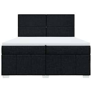 Box spring postel s matrací černá 200x200 cm textil - obrázek 6