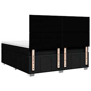 Box spring postel s matrací černá 200x200 cm textil - obrázek 8
