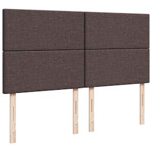 Box spring postel s matrací tmavě hnědá 200x200 cm textil - obrázek 9