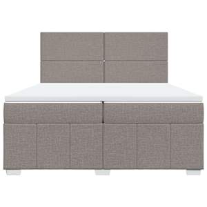 Box spring postel s matrací taupe 200x200 cm textil - obrázek 6