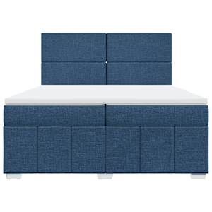 Box spring postel s matrací modrá 200x200 cm textil - obrázek 6