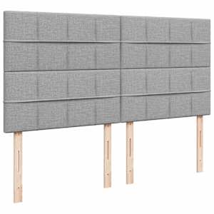 Box spring postel s matrací světle šedá 200 x 200 cm textil - obrázek 9