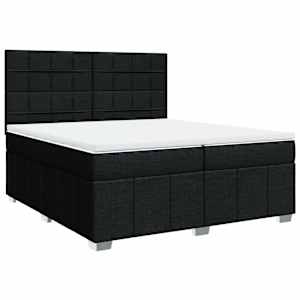 Box spring postel s matrací černá 200x200 cm textil - obrázek 3