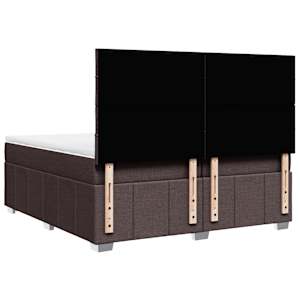 Box spring postel s matrací tmavě hnědá 200x200 cm textil - obrázek 8