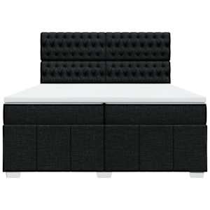Box spring postel s matrací černá 200x200 cm textil - obrázek 6