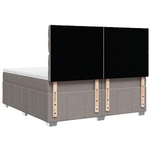 Box spring postel s matrací taupe 200x200 cm textil - obrázek 8