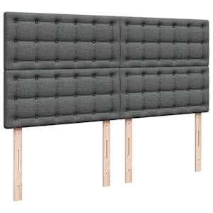 Box spring postel s matrací tmavě šedá 200x200 cm textil - obrázek 9