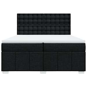 Box spring postel s matrací černá 200x200 cm textil - obrázek 6