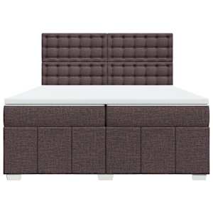 Box spring postel s matrací tmavě hnědá 200x200 cm textil - obrázek 6