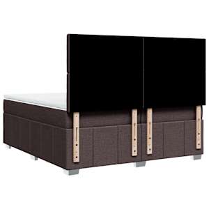 Box spring postel s matrací tmavě hnědá 200x200 cm textil - obrázek 8