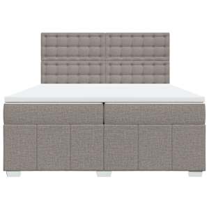 Box spring postel s matrací taupe 200x200 cm textil - obrázek 6