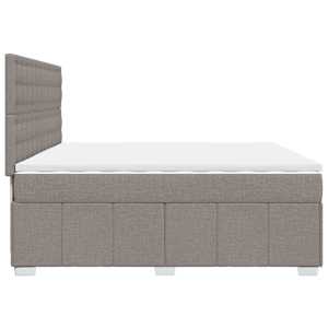 Box spring postel s matrací taupe 200x200 cm textil - obrázek 7