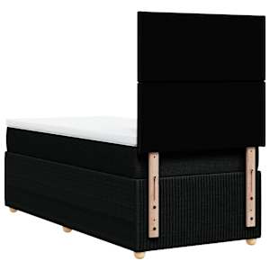 Box spring postel s matrací černá 80 x 200 cm textil - obrázek 8