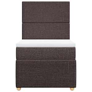 Box spring postel s matrací tmavě hnědá 80x200 cm textil - obrázek 6