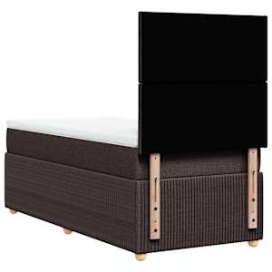 Box spring postel s matrací tmavě hnědá 80x200 cm textil - obrázek 8