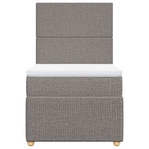 Box spring postel s matrací taupe 80x200 cm textil - obrázek 6