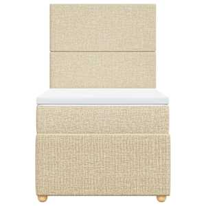 Box spring postel s matrací krémová 80 x 200 cm textil - obrázek 6