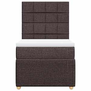 Box spring postel s matrací tmavě hnědá 80x200 cm textil - obrázek 6