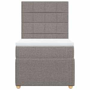 Box spring postel s matrací taupe 80x200 cm textil - obrázek 6