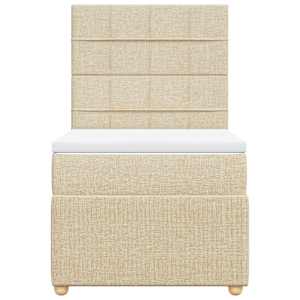 Box spring postel s matrací krémová 80 x 200 cm textil - obrázek 6