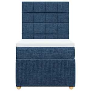 Box spring postel s matrací modrá 80x200 cm textil - obrázek 6