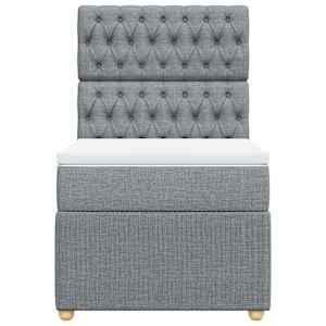 Box spring postel s matrací světle šedá 80 x 200 cm textil - obrázek 6