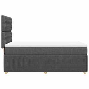 Box spring postel s matrací tmavě šedá 80 x 200 cm textil - obrázek 7