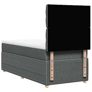 Box spring postel s matrací tmavě šedá 80 x 200 cm textil - obrázek 8